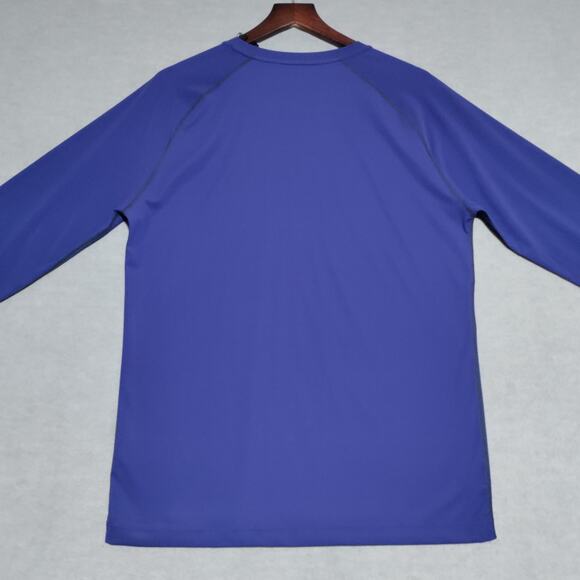 Fioboc Shirt Mens Large PerformancePro Active Crew Neck Long Sleeve Tee Blue NEW - Picture 6 of 16